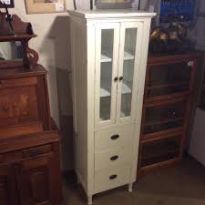 Some shades translate effectively toward partitions. Tall Narrow White Glass Front Cabinet Sold Ballard Consignment