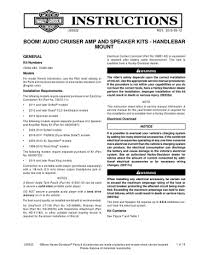 An expert who has written 7 tips or uploaded 3 video tips. Boom Audio Cruiser Amp And Speaker Kit Harley Manualzz