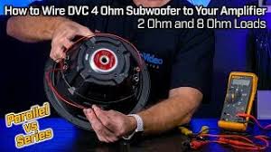 Single voice coil subs are subwoofers that only have one voice coil. Wiring Your Dvc 4 Ohm Subwoofer 2 Ohm Parallel Vs 8 Ohm Series Wiring Youtube