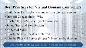 Best Practices For Hyper V Virtualized Active Directory Domain Controllers Hyper V 2019 Youtube