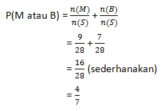 Dari ruang sampel pelemparan dua buah dadu diperoleh a 1 2 2 1. Contoh Soal Dan Pembahasan Tentang Peluang Ajar Hitung