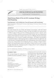 Check spelling or type a new query. Pdf Third Person Point Of View In Efl Academic Writing Ventriloquizing
