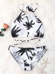 Women Bathing Suit White And Black S Bikinis Sale Price Reviews Gearbest Bathing Suits For Teens Girls Bathing Suits Bikini Swimsuits