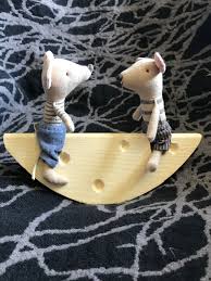 Copy Cat Of The Maileg Cheese Rocker Maileg Dolls Soft Toy Animals Maileg Mouse
