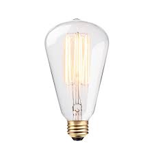 Globe Electric 60w Vintage Edison S Type Clear Glass Dimmable Incandescent Light Bulb 83008