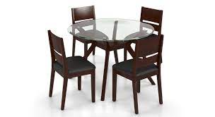 I did it myself in 4 hours. Urban Ladder Wesley Cabalo Leatherette 4 Seater Round Glass Top Dining Table Set Colour Black Finish Dark Walnut Amazon In Furniture