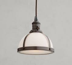 You can find the clarissa chandelier here and the clarissa flushmount here! Industrial Milk Glass Cord Pendant Pottery Barn