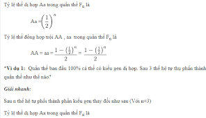 Phương pháp giải các bài tập di truyền quần thể ( cơ bản )