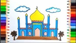 Belajar cara melukis, menggambar dan mewarnai gambar tempat ibadah umat islam masjid untuk anak sd, tk & paud dengan. Mewarnai Gambar Masjid Anak Paud Gambar Mewarnai Hd