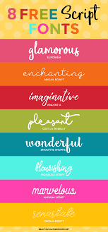 Search for other script and handwritten fonts. 8 Free Script Fonts Font Series 27 Beautiful Dawn Designs
