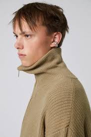 WEEKDAY Harry Wool Blend Sweater in Beige