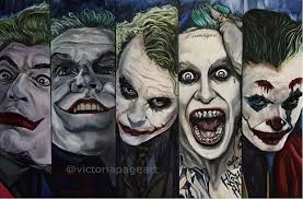 Jokers Acrylic On Canvas 24 X36 This Original Painting Will Be Available In 7 Days At Dubai Comic Con Mefc Joker Painting Batman Painting Portraiture Art