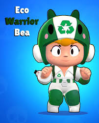 She shoots her mechanical drones at range, and her super sends forth an angry army of swarming bees! brawl stars bea skin. Eco Warrior Bea Skin Idea Brawlstars