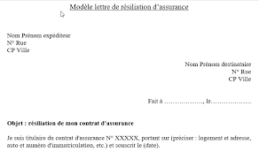 Modèle de lettre de résiliation assurance habitation avec la loi hamon. Download Modele De Lettre De Resiliation D Assurance Logitheque En