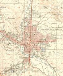 Colorado springs is a city in central colorado with more than 360 thousand inhabitants. Vintage Map Of Colorado Springs Co 1951 By Alleycatshirts Zazzle