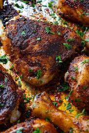 One Pan Paprika Roast Chicken Recipe Pan Chicken Thighs Chicken Thigh Recipes Roasted Chicken Thighs