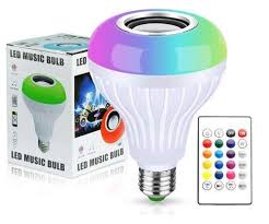 Daylight Led Music Light Bulb B22 Led Light Bulb With Bluetooth Speaker Rgb Self Changing Color Or One Color With Remote Lamp Built In Audio Speaker For Home Bedroom Living Room Party Decoration