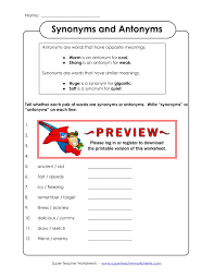 You would think the poor teacher would be driven crazy, but he seems as calm as a daisy in a june breeze. Synonyms And Antonyms Super Teacher Worksheets Pages 1 2 Flip Pdf Download Fliphtml5