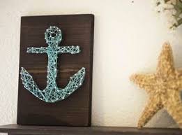 Anker Fadenbild Maritime Deko Fur Zuhause Selber Machen Maritime Deko Fadenbilder Muschel Basteleien