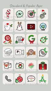 Christmas Iphone App Icons Ios 14 Aesthetic App Covers Wallpaper Iphone Christmas App Icon Iphone Wallpaper App