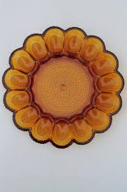 This does not change the price you would pay. Amber Glass Deviled Egg Plate Vintage Indiana Glass Egg Plate Relish Tray