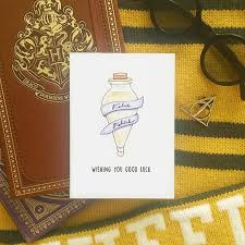 Wishing You Good Luck Felix Felicis Magic Liquid Potion Etsy Harry Potter Cards Learn Card Tricks Hello Cards