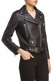 Acne Studios Mock Core Leather Moto Jacket Nordstrom Jackets Acne Leather Jacket Leather Moto Jacket