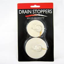 2 x rubber drain stoppers plugs large