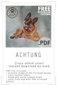 Black german shepherd dog pattern diamond embroidery 5d diy needlework dog diamond painting cross stitch 5d rhinestones paintingпј€24x34cmпј‰. Free Cross Stitch Pattern By Aika