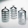 This white kitchen utensil holder is dishwasher, microwave, and oven safe except the bamboo lid. 1