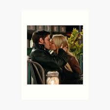 Emma swan and killian jones (captain swan) belong to a&e art prints, t shirts, mugs, pillows, etc. Captain Swan Screencap Art Print By Angelinamariav Redbubble