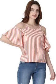 GRECIILOOKS Women's Striped Regular Fit Shirt (GL-W1444-XS_Orange XL) :  Amazon.in: Clothing & Accessories