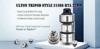 Perfectly for rta less than 23mm. Ulton Tripod Style 316ss 22mm Rta Tripod Vape Rta