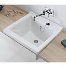 Bac A Laver Blink Dimensions 64 X 61 Cm Profondeur De La Cuve 30 2 Cm Couleur Blanc 108640 Plomberie Sanitaire Chau Bac Coin De Buanderie Evier