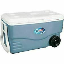 Giantex multi function rolling cooler picnic: Coleman 100 Quart Xtreme 5 Day Heavy Duty Cooler With Wheels Blue For Sale Online Ebay