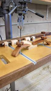 Drill Press Table W Micro Adjust Stops Drill Press Table Woodworking Joinery Woodworking
