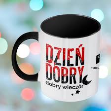 Ilustracja zaprojektowana przez ja cię broszę! Kubek Dzien Dobry Dobry Wieczor Kryminalne Historie