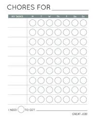 Blank Chore Chart