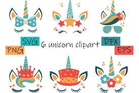 This design contains each of the following: Unicorn Face Svg Clipart Graphic By Cuteshopclipart Creative Fabrica