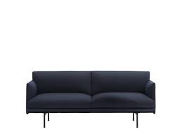 Muuto Outline Sofa 2 Seater Fabric Vidar 554 Black Blue By Anderssen Voll 2016 Designer Furniture By Smow Com