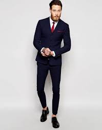 Image 3 Of Asos Super Skinny Four Button Suit Jacket In Navy Suitsmen Mens Fashion Suits Mens Skinny Fit Suits Mens Black Suit Jacket