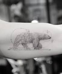Mom polar bear with cute baby polar bear tattoo on forearm. A Visual Guide To Polar Bear Tattoos