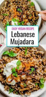 Mujadara Lebanese Lentils And Rice Recipe Feelgoodfoodie Recipe Middle Eastern Recipes Recipes Middle Eastern Recipes Arabic Food