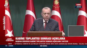 Ek tedbirler konusunda alternatifli önerileri yarın yapılacak kabine toplantısında sunacağız. Kabine Kararlari Ile Kurban Bayrami Tatili Suresi Son Dakika Belli Oldu Baskan Erdogan Dan Onemli Aciklamalarda Bulundu Son Dakika Haberler