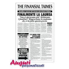 Biglietto Giornale Di Cm 32x49 Con Applicata All Interno Una Carta A Specchio In Questo Insolito Biglietto D Auguri Dall Aspetto E Dal Laurea Biglietti D Auguri E Regali