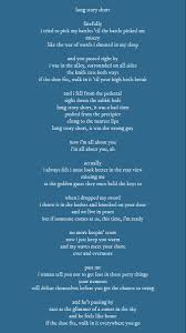 Your best friend, joe, has made a significant change in his life, and he is there to pull you out of your comfort zone into a new lifestyle. Long Story Short Lyrics Taylor Swift In 2021 Taylor Swift Lyrics Taylor Lyrics Taylor Swift