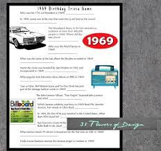 Think you know a lot about halloween? 1969 Birthday Party Game Questions From 1969 Instant Etsy 50th Birthday Party Ideas For Men 50th Birthday Games 50th Birthday Party