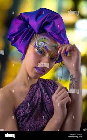 Purple drape hi-res stock photography and images