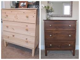 Simple Chic Ikea Tarva Makeover With Gel Stain Trim Mercury Glass Hardware Ikea Dresser Makeover Bedroom Decor On A Budget Furniture