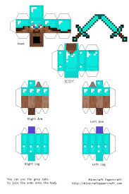 To find diamonds in minecraft, you'll need to dig down to at least layer 15, and use an iron pickaxe or better. Papercraft Steve With Diamond Armor And Diamond Sword Minecraft Printables Minecraft Templates Diy Minecraft